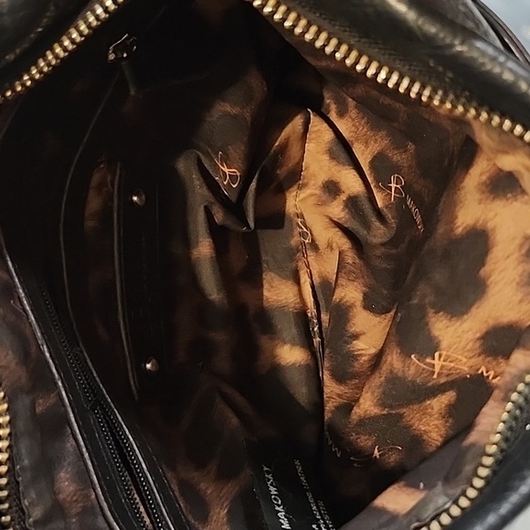 B. Makowsky Black Crossbody Bag with Silver Clasp EUC - Picture 12 of 15